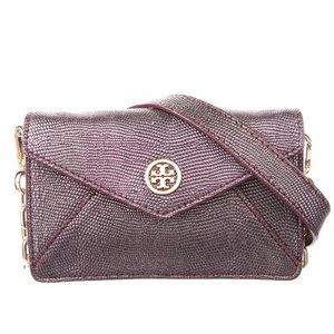 Tory Burch Metallic Leather Envelope WOC Crossbody Bag